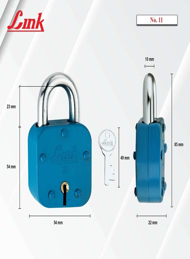 لينك وصلة 54 مم | قفل واحد بمفاتيح فضية، قفل ملون رقم 11 (عبوة من قطعة واحدة) - Image 2